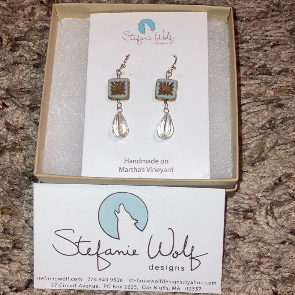 Stefanie Wolf Designs Dangly Sunbursts Summer Earrings, Limited Edition New